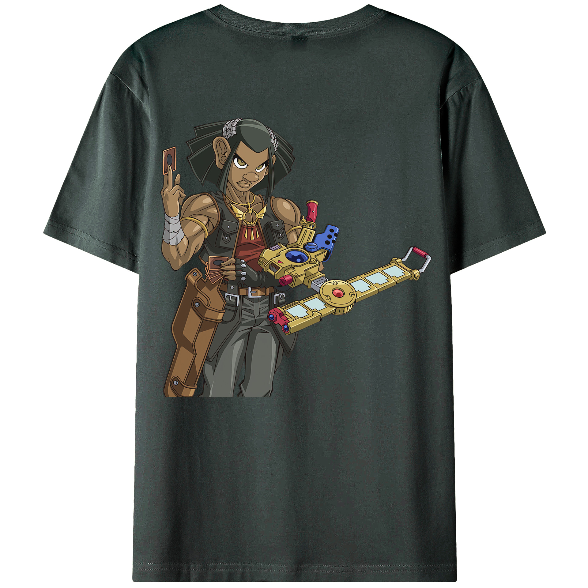 （画像用） 遊☆戯☆王 Yu-Gi-Oh! 綿100％ メンズ半袖Tシャツ（バックプリント） 通気性